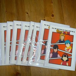 Anime Mom greeting cards I’m saiyan